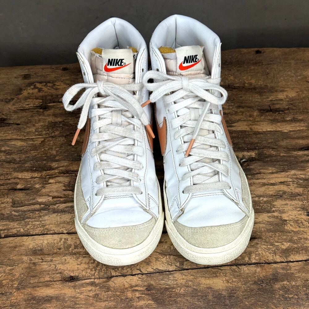 Nike Blazer Mid ’77 White Atomic Pink High Top Sneakers 7.5